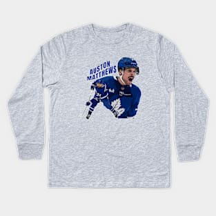 Auston Matthews Kids Long Sleeve T-Shirt